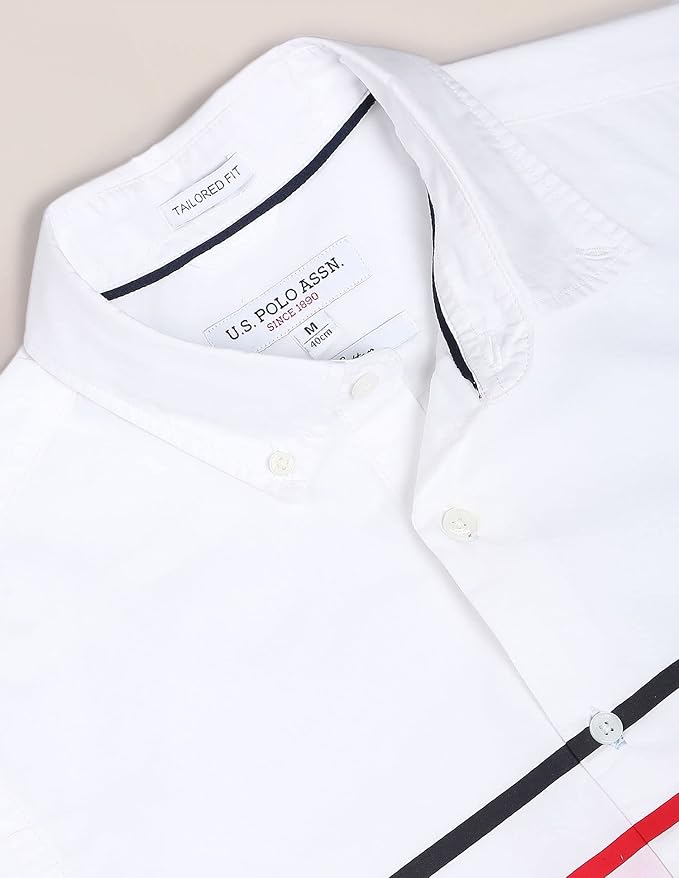 U.S. Polo ASSN. Striped Regular Fit Cotton Shirts for Men - Full Sleeve Mens Casual Shirts - Image 2